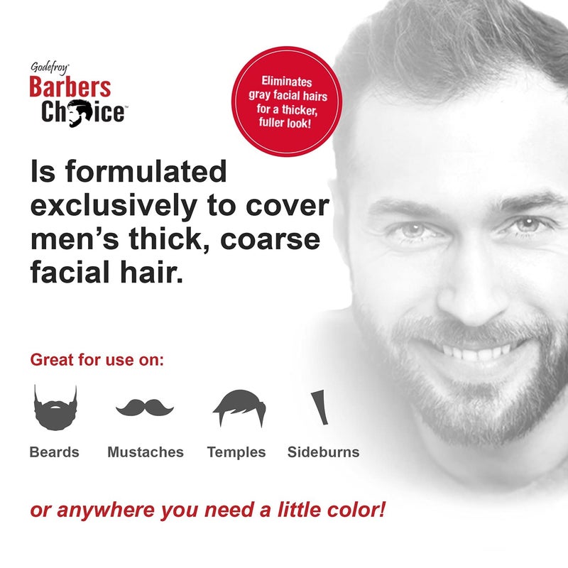 Godefroy Barbers Choice 3 Application Beard and Mustache Dye For Men, 6 weeks of Cover For Gray Facial Hair, Natural Black - Image 3